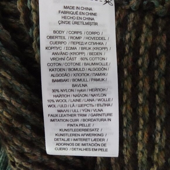 Ralph Lauren Wool Blend Sweater Women's Plus Size 2X Green Faux Leather Trim - Picture 8 of 9